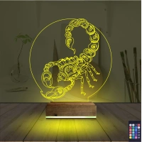 Akrep Burcu 3D Lamba - Masa Gece Lambası