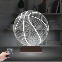 Basketbol Topu Basketçi 3D Lamba - Masa Gece Lambası Basketbol Topu Basketçi 3D Lamba - Masa Gece Lambası