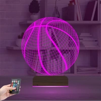 Basketbol Topu Basketçi 3D Lamba - Masa Gece Lambası Basketbol Topu Basketçi 3D Lamba - Masa Gece Lambası
