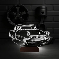 Amerikan Klasik Araba Vintage 3D Lamba - Masa Gece Lambası