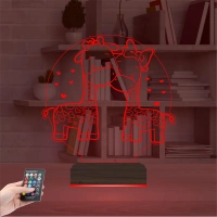 Zürafa Kalp Çocuk Odası 3D Lamba - Masa Gece Lambası Zürafa Kalp Çocuk Odası 3D Lamba - Masa Gece Lambası