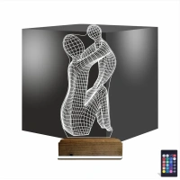 Anne Bebek Minimalist 3D Lamba - Masa Gece Lambası