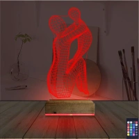 Anne Bebek Minimalist 3D Lamba - Masa Gece Lambası