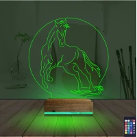 At Tasarım 3D Lamba - Masa Gece Lambası
