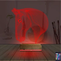At Tasarım 3D Lamba - Masa Gece Lambası
