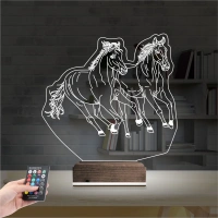At Tasarım 3D Lamba - Masa Gece Lambası