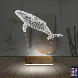 Balina 3D Lamba - Masa Gece Lambası Balina 3D Lamba - Masa Gece Lambası