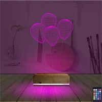 Balon Kutlama Doğum Günü 3D Lamba - Masa Gece Lambası
