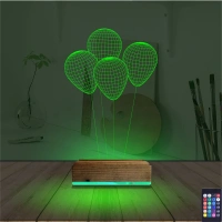 Balon Kutlama Doğum Günü 3D Lamba - Masa Gece Lambası