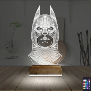 Batman Çizgi Karakter 3D Lamba - Masa Gece Lambası Batman Çizgi Karakter 3D Lamba - Masa Gece Lambası