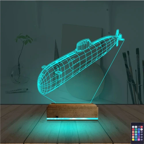 Denizaltı 3D Lamba - Masa Gece Lambası