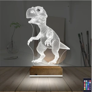 Dinozor 3D Lamba - Masa Gece Lambası