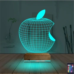 Elma Diyetisyen 3D Lamba - Masa Gece Lambası Elma Diyetisyen 3D Lamba - Masa Gece Lambası
