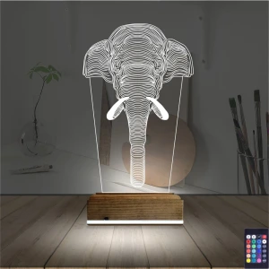 Fil 3D Lamba - Masa Gece Lambası Fil 3D Lamba - Masa Gece Lambası