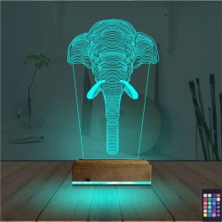 Fil 3D Lamba - Masa Gece Lambası Fil 3D Lamba - Masa Gece Lambası