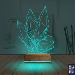 Kristal Tasarım 3D Lamba - Masa Gece Lambası Kristal Tasarım 3D Lamba - Masa Gece Lambası