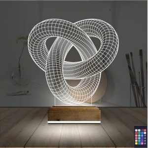 Geometrik Dekoratif 3D Lamba - Masa Gece Lambası Geometrik Dekoratif 3D Lamba - Masa Gece Lambası