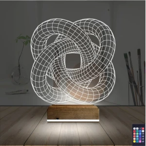 Geometrik Dekoratif 3D Lamba - Masa Gece Lambası Geometrik Dekoratif 3D Lamba - Masa Gece Lambası
