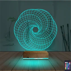 Geometrik Dekoratif 3D Lamba - Masa Gece Lambası