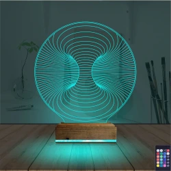 Geometrik Dekoratif 3D Lamba - Masa Gece Lambası