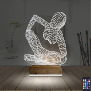 Minimalist Heykel Kadın 3D Lamba - Masa Gece Lambası Minimalist Heykel Kadın 3D Lamba - Masa Gece Lambası