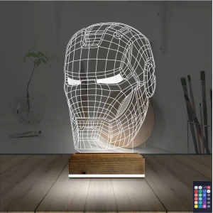 Ironman Robot 3D Lamba - Masa Gece Lambası Ironman Robot 3D Lamba - Masa Gece Lambası