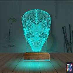 Joker Face 3D Lamba - Masa Gece Lambası Joker Face 3D Lamba - Masa Gece Lambası