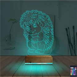 Kirpi 3D Lamba - Masa Gece Lambası