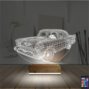 Klasik Araba 3D Lamba - Masa Gece Lambası Klasik Araba 3D Lamba - Masa Gece Lambası