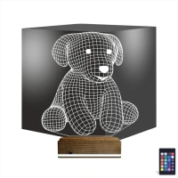 Köpek Çocuk Odası 3D Lamba - Masa Gece Lambası
