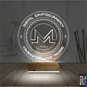 Crypto Monero Coin 3D Lamba - Masa Gece Lambası Crypto Monero Coin 3D Lamba - Masa Gece Lambası