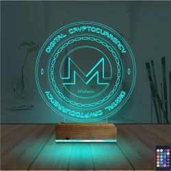 Crypto Monero Coin 3D Lamba - Masa Gece Lambası Crypto Monero Coin 3D Lamba - Masa Gece Lambası
