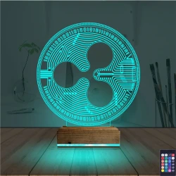 Crypto Ripple Xrp Coin 3D Lamba - Masa Gece Lambası Crypto Ripple Xrp Coin 3D Lamba - Masa Gece Lambası