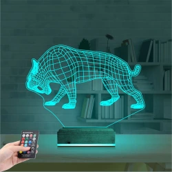 Kaplan 3D Lamba - Masa Gece Lambası Kaplan 3D Lamba - Masa Gece Lambası