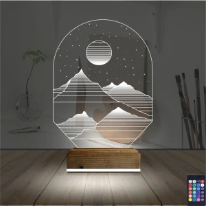 Uzay Gezegen Yıldız 3D Lamba - Masa Gece Lambası Uzay Gezegen Yıldız 3D Lamba - Masa Gece Lambası