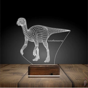 Dinozor Lesothosaurus 3D Lamba - Masa Gece Lambası