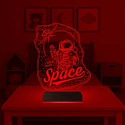 Astronot Space Cosmos 3D Lamba - Masa Gece Lambası