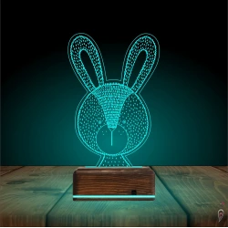 Tavşan Çocuk Odası 3D Lamba - Masa Gece Lambası Tavşan Çocuk Odası 3D Lamba - Masa Gece Lambası