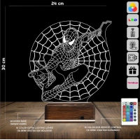 Örümcek Adap Spider Man Ağ 3D Lamba - Masa Gece Lambası Örümcek Adap Spider Man Ağ 3D Lamba - Masa Gece Lambası