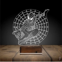 Örümcek Adap Spider Man Ağ 3D Lamba - Masa Gece Lambası Örümcek Adap Spider Man Ağ 3D Lamba - Masa Gece Lambası