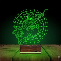 Örümcek Adap Spider Man Ağ 3D Lamba - Masa Gece Lambası Örümcek Adap Spider Man Ağ 3D Lamba - Masa Gece Lambası