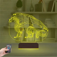 Ejderha 3D Lamba - Masa Gece Lambası Ejderha 3D Lamba - Masa Gece Lambası