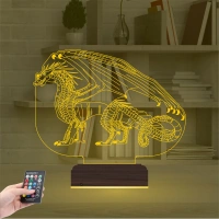 Ejderha 3D Lamba - Masa Gece Lambası Ejderha 3D Lamba - Masa Gece Lambası