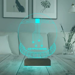 Crypto Miner Mining Madenci Kripto Finans 3D Lamba - Masa Gece Lambası Crypto Miner Mining Madenci Kripto Finans 3D Lamba - Masa Gece Lambası