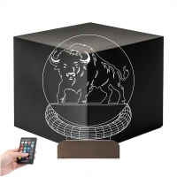 Bufalo Tasarım 3D Lamba - Masa Gece Lambası