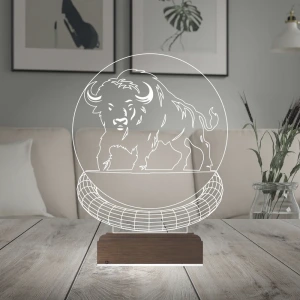 Bufalo Tasarım 3D Lamba - Masa Gece Lambası Bufalo Tasarım 3D Lamba - Masa Gece Lambası