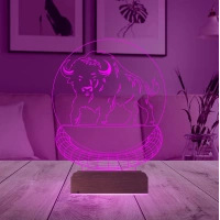 Bufalo Tasarım 3D Lamba - Masa Gece Lambası