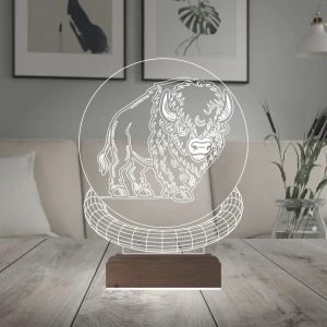 Bizon Tasarım 3D Lamba - Masa Gece Lambası Bizon Tasarım 3D Lamba - Masa Gece Lambası