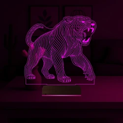 Kaplan 3D Lamba - Masa Gece Lambası Kaplan 3D Lamba - Masa Gece Lambası