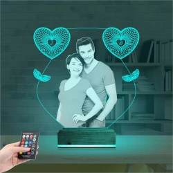 Kalp Melek Sevgiliye Hediye Fotoğraflı 3D Lamba - Masa Gece Lambası Kalp Melek Sevgiliye Hediye Fotoğraflı 3D Lamba - Masa Gece Lambası